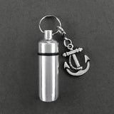 Sailor Nautical Marine Ashes Holder Urn Vial with Anchor Charm