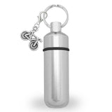 Bicycle Cremation Urn Ashes Holder Vial Key Chain Bike