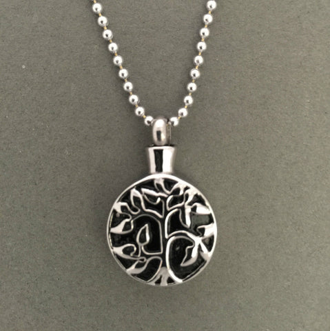 Tree of Life - Urn Necklace - Ashes Holder - Cremation Jewelry - Funeral Pendant - Memorial Jar - Locket For Ashes