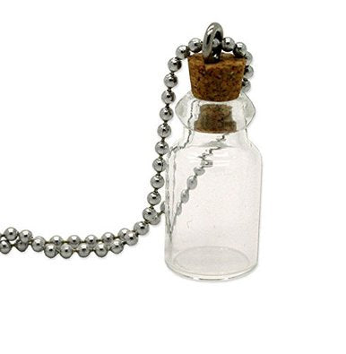 Keepsake Cremation Bottle Necklace Memorial Vial Urn Pendant