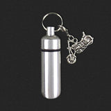 Motorcycle Biker Ashes Holder Urn Vial with Motorcycle Charm