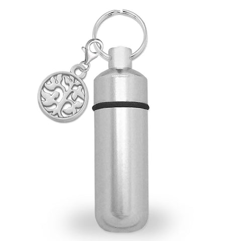 Tree of Life Ashes Holder Urn Vial with Tree Charm